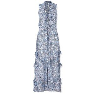 Saloni Lizzie Maxi Dress Blue floral print